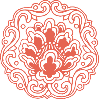 简约风中式传统图案窗花贴画镂空窗户瓷砖PNG免扣图片素材 (8)