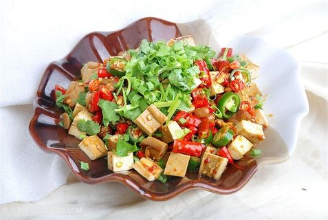 豆腐干农家豆腐烧老豆腐乡村豆腐菜摄影餐饮传统美食