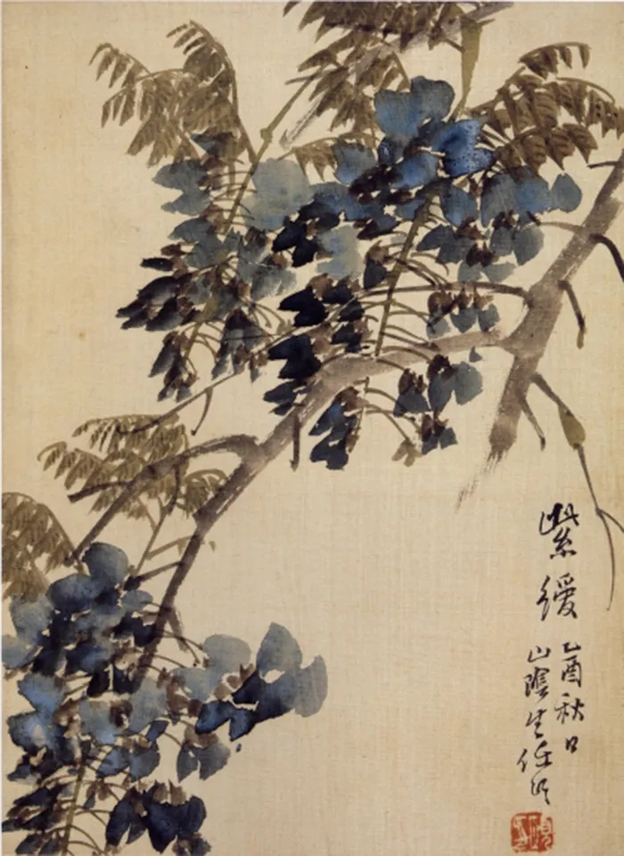 新中式水墨花枝玄关