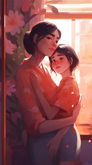 母亲 温馨 节日 爱护 温柔