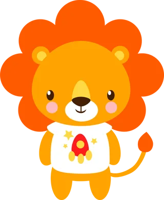 卡通动画动画小动物小狮子免扣PNG手绘插画图片素材 (48)