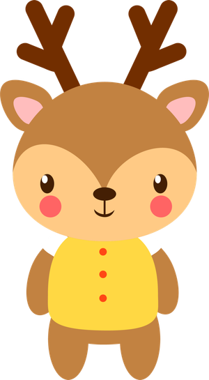 卡通动画动画小动物小鹿免扣PNG手绘插画图片素材 (61)