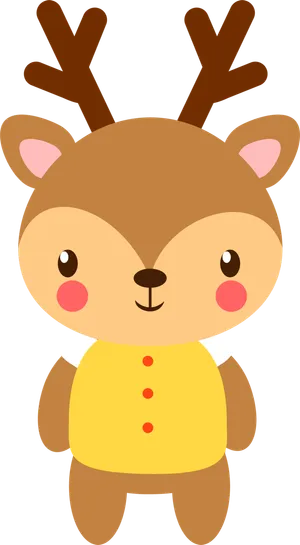 卡通动画动画小动物小鹿免扣PNG手绘插画图片素材 (61)