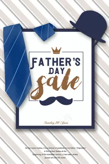 创意清新父亲节促销海报