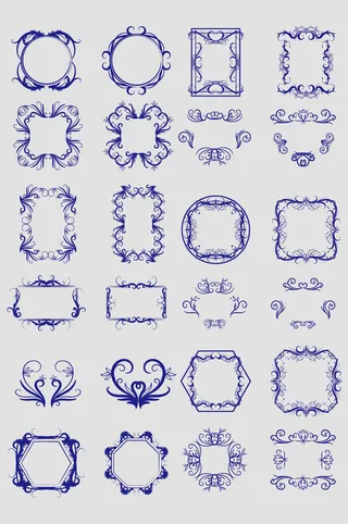 矢量欧式花纹装饰花纹