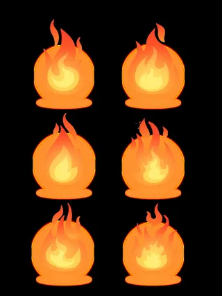 简约火元素图标