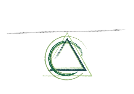 绿色几何珠宝项链手绘免抠素材