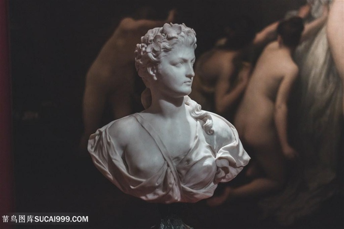 圣母玛丽亚的半身像石膏