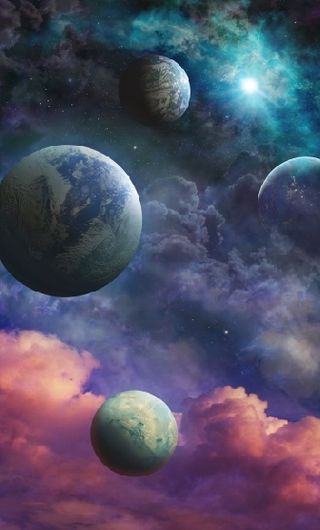 元宇宙世界天空风景背景墙