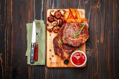 新鲜美味烤牛排高清素材美食西餐图片