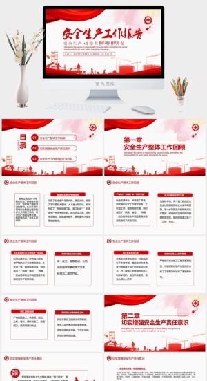安全生产PPT模板预览图