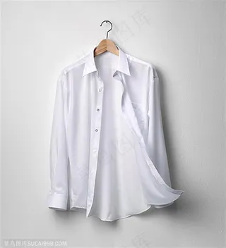 衣架的白色衬衣
