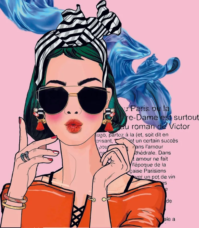 美女北欧装饰画psd模版下载
