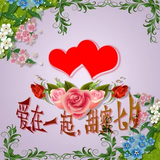 甜蜜七夕创意海报