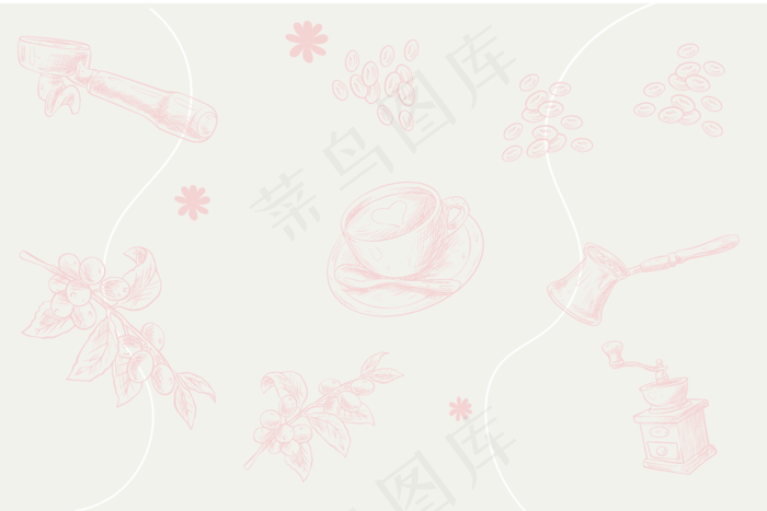 淡雅花卉底纹背景图片(12500x8333)