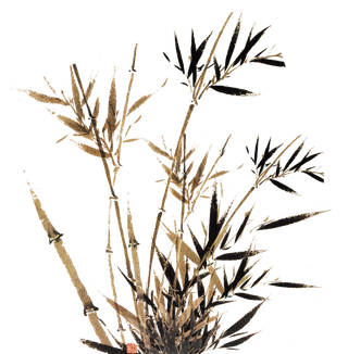 竹子水墨画中国风国画墨水书法竹子画