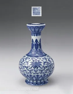 青花瓷花瓶摄影图 青花瓷花瓶摄影图