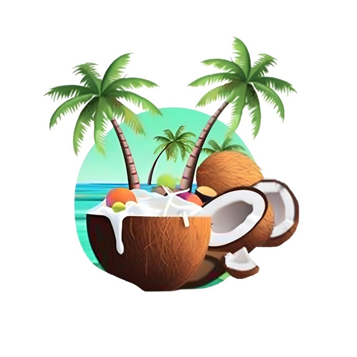 海岛椰子树免抠(1900x1900)
