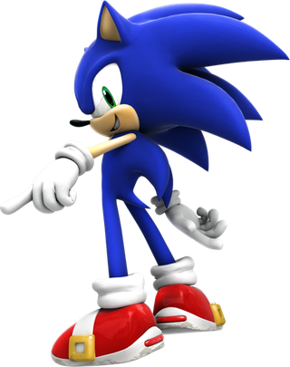 蓝色动画人物卡通简笔素材