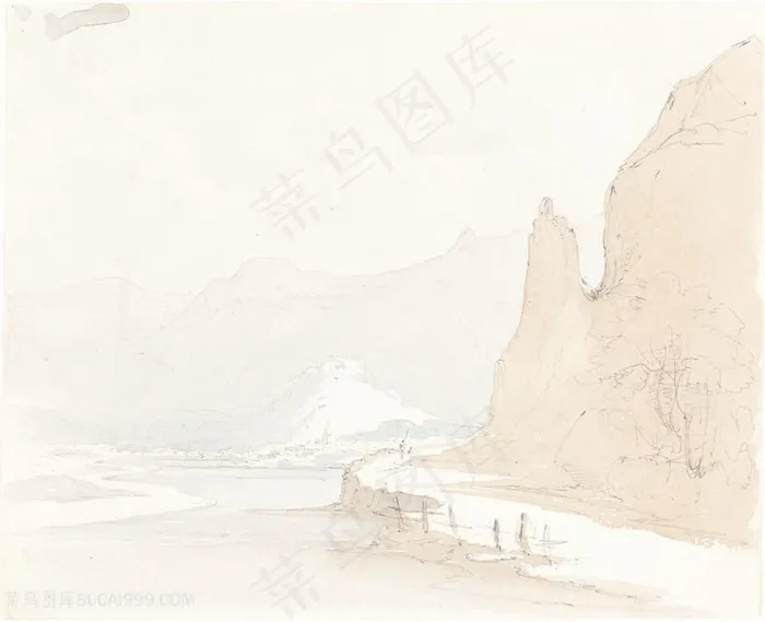 小路山脉装饰画风景画