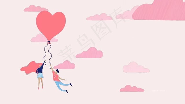 夫妻, 爱, 心, 云, 浪漫的, 情人节, 航班, 幸福