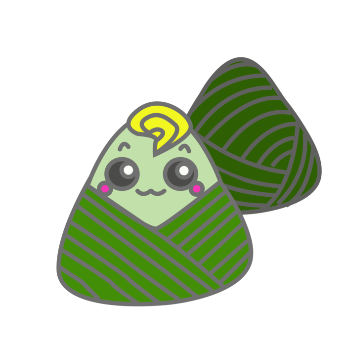 端午节粽子笑脸免扣元素