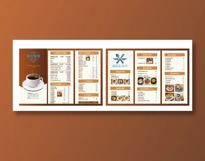 咖啡简餐点餐牌
