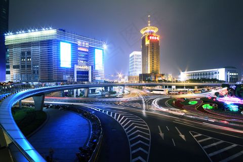 城市高架桥摄影图片 城市高架桥摄影图片