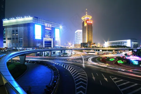 城市高架桥摄影图片 城市高架桥摄影图片