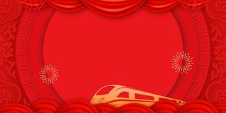 2022虎年新年春节卡通模板喜庆节日背景