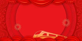 2022虎年新年春节卡通模板喜庆节日背景