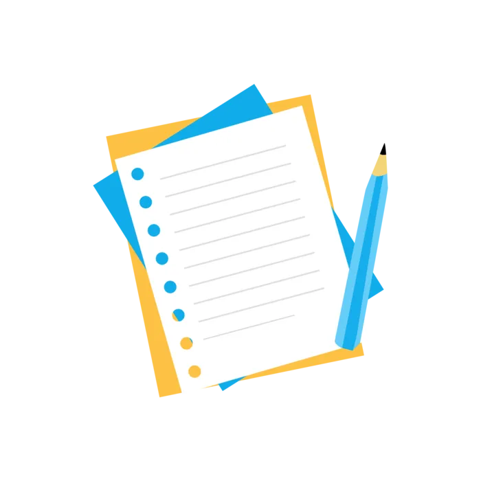 开学季纸笔卡通免扣素材