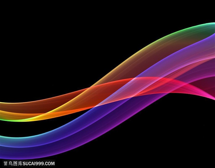 幻彩线条光晕波浪背景底图高清设计素材