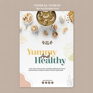 新鲜健康食品广告海报