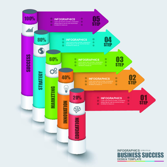 ppt素材3d数据图表模板可视化图形统计标签矢量图标模型ai源文件