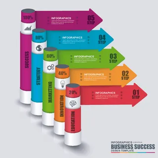 ppt素材3d数据图表模板可视化图形统计标签矢量图标模型ai源文件