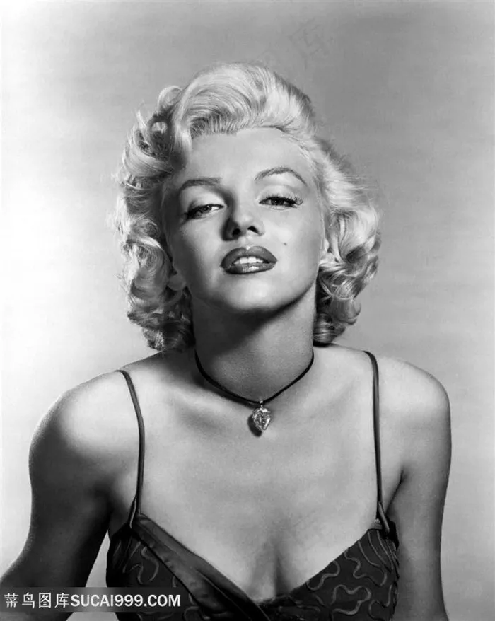 玛丽莲梦露黑白艺术照装饰画