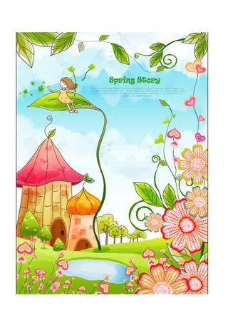 欢迎春天到花开风景