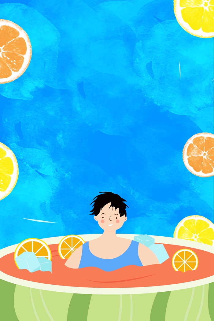 夏天 夏天清凉背景psd模版下载