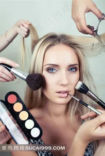 打扮装扮中的美女人物特写摄影高清图片 打扮装扮中的美女人物特写摄影高清图片