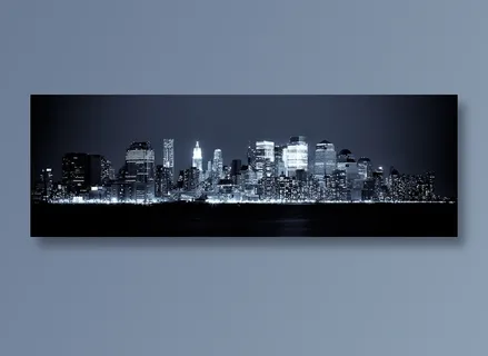 灯火通明的城市夜景