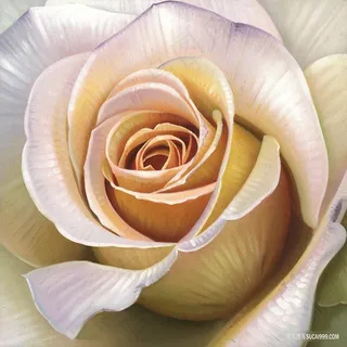 唯美玫瑰花花朵油画