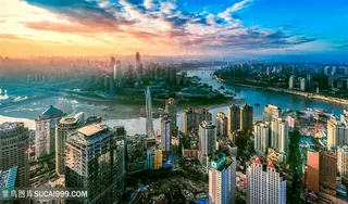 重庆城市日出风光图片