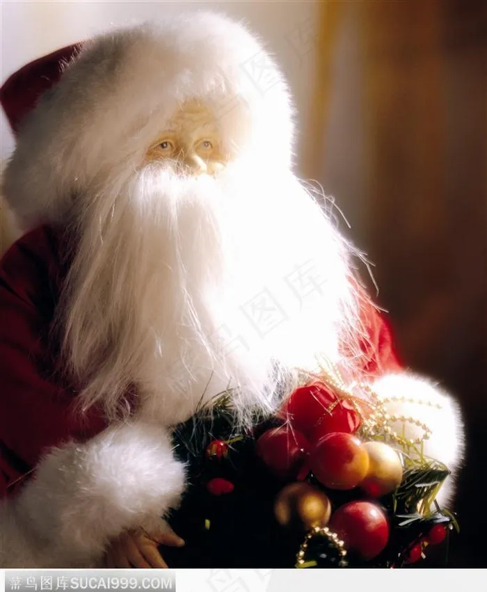 圣诞老人拿着礼物