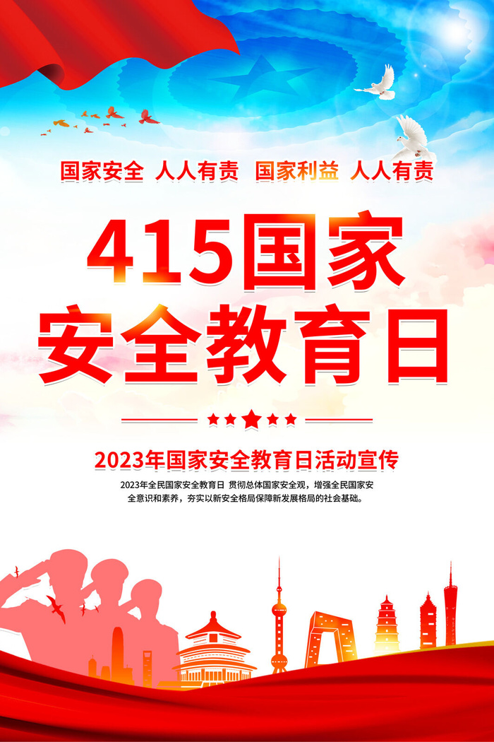 安全教育日海报415psd模版下载