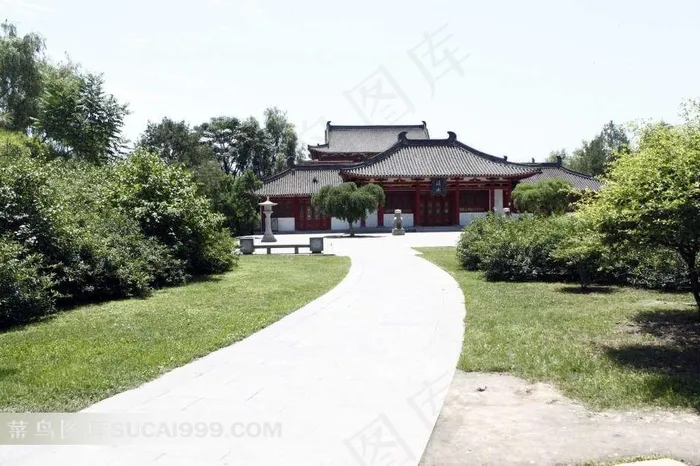 兴庆宫古建筑高清素材