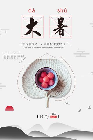 传统节日大暑海报