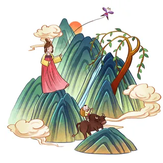 清明清明节卡通创意免抠插画  清明清明节卡通创意免抠插画
