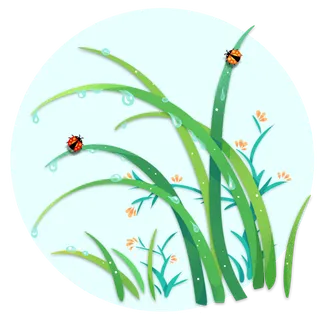 二十四节气谷雨场景插画