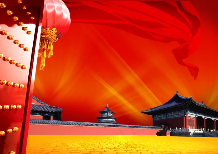 中国风古建风格海报素材_0084psd模版下载